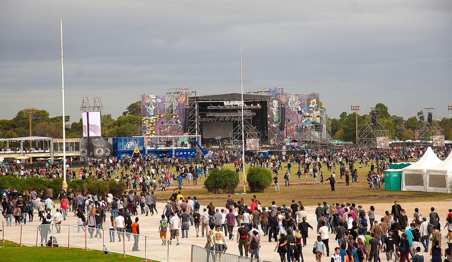The main stage at Lollapalooza Argentina in the Hipódromo de San Isidro, Buenos Aires province, in April 2014.