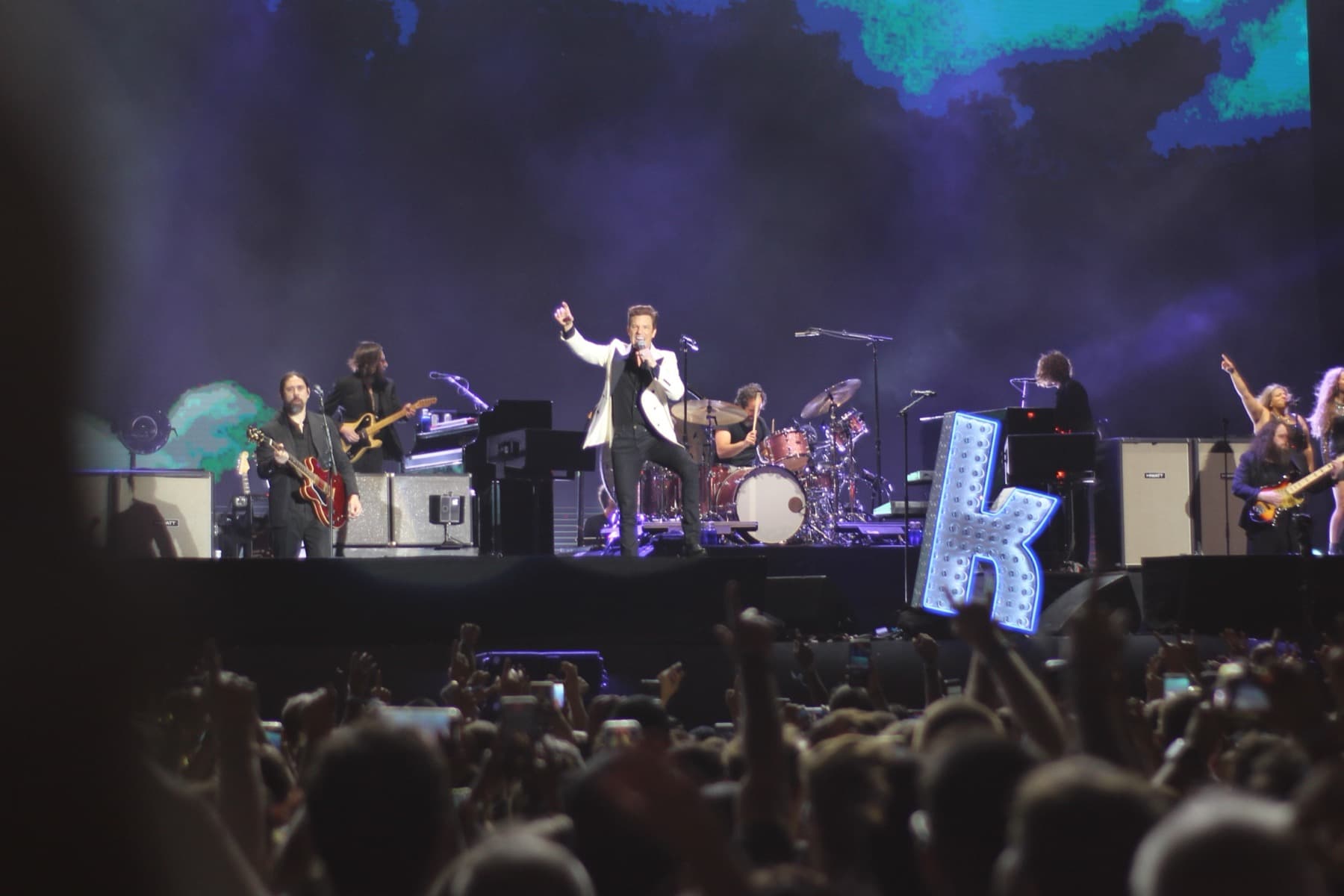The Killers on stage at Mad Cool Festival in Madrid in July 2024, two editions before the one covered here.