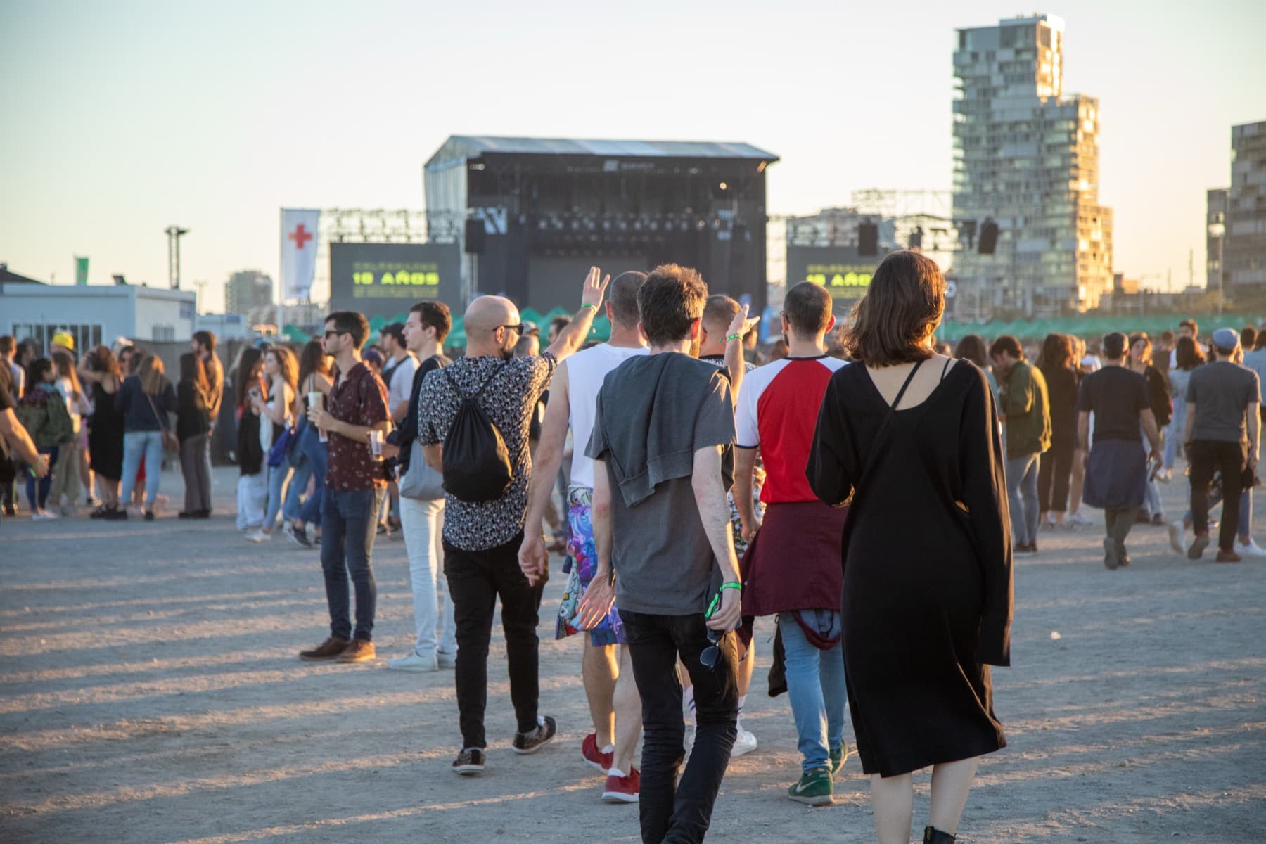 The main stages area at Primavera Sound in Parc del Fòrum, Barcelona, photographed at the 2019 edition.